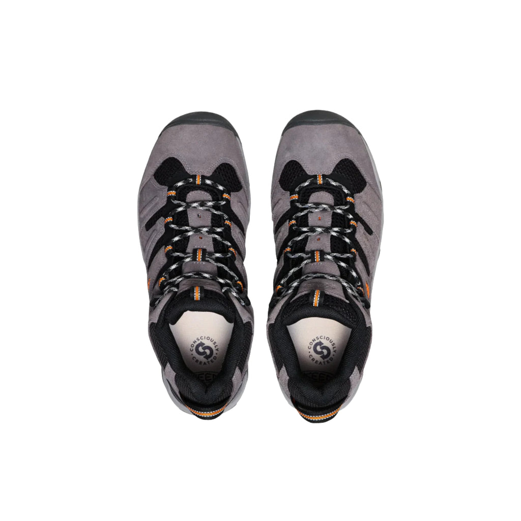 KEEN Men's Headout Waterproof Mid Hiking Boots - Magnet/Orange Pepper - Lenny's Shoe & Apparel