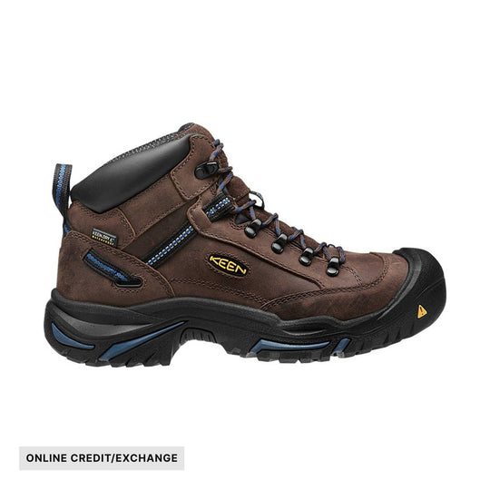 KEEN Utility Men's Braddock Mid AL Waterproof Steel Toe Work Boot - Bison/Ensign Blue - ONLINE CREDIT/EXCHANGE - Lenny's Shoe & Apparel