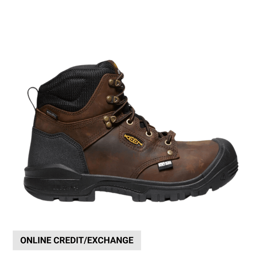 KEEN Utility Men's Independence 6 Inch Insulated Waterproof Carbon Fiber Toe Work Boots - Dark Earth/Black - Lenny's Shoe & Apparel