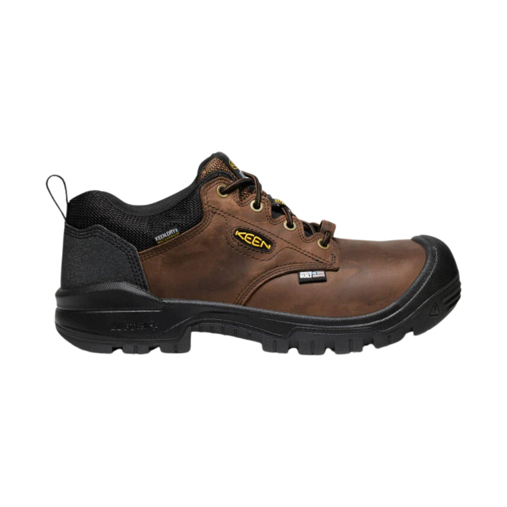 KEEN Utility Men's Independence Oxford Waterproof Carbon Fiber Toe Work Shoes - Dark Earth/Black - Lenny's Shoe & Apparel