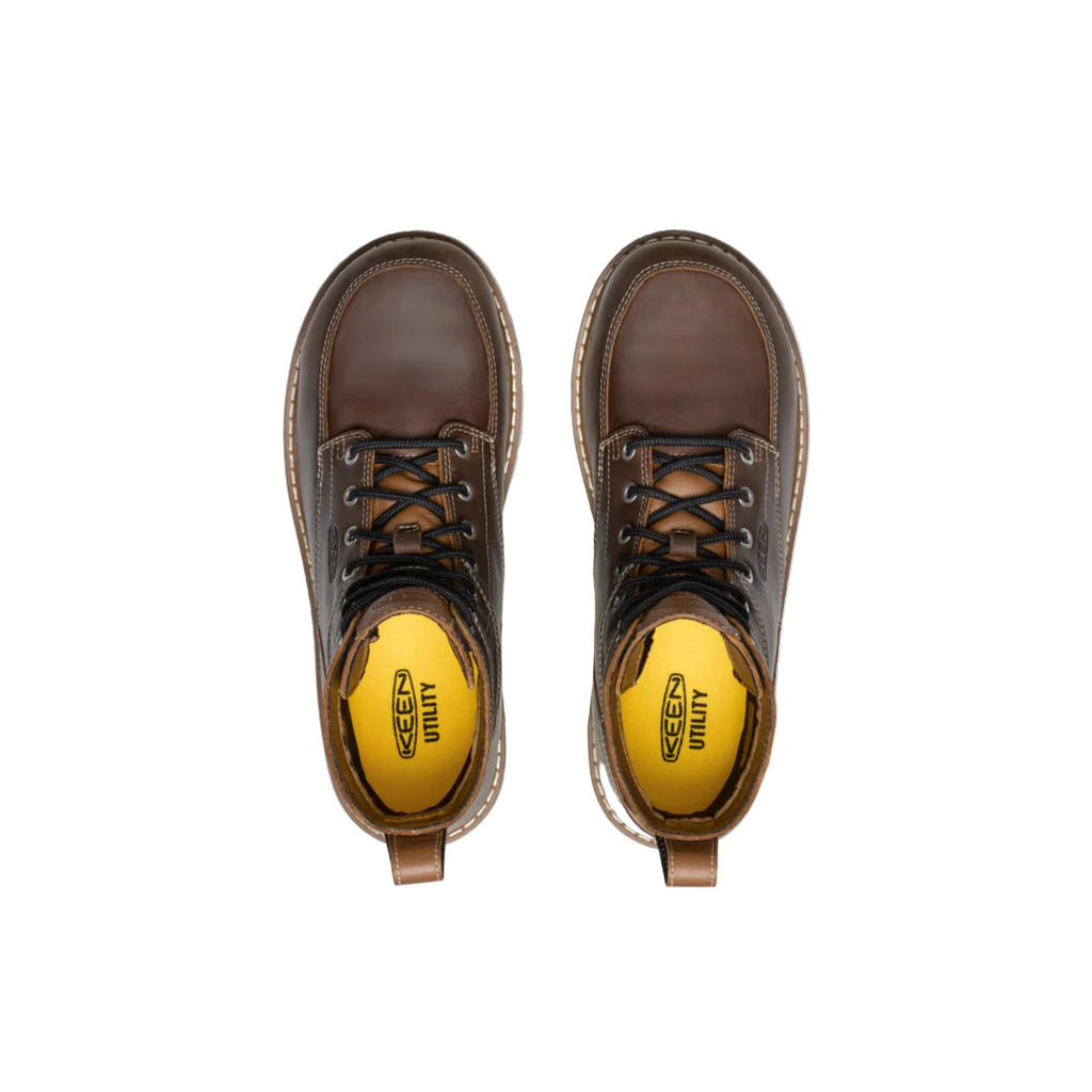 KEEN Utility Men's San Jose 6 Inch Waterproof 90 Degree Heel Aluminum Toe Work Boot - Bison/Black - Lenny's Shoe & Apparel