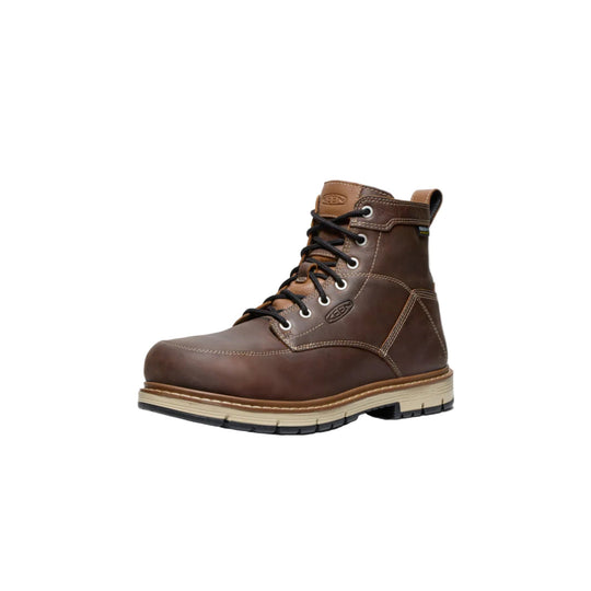 KEEN Utility Men's San Jose 6 Inch Waterproof 90 Degree Heel Aluminum Toe Work Boot - Bison/Black - Lenny's Shoe & Apparel
