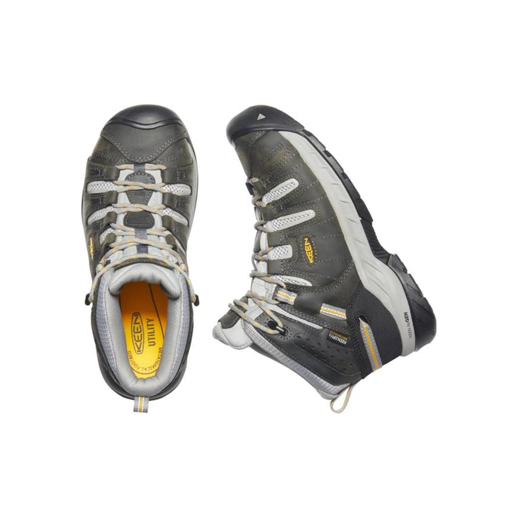 KEEN Utility Women's Flint II Mid Waterproof Steel Toe Work Boots - Magnet - Lenny's Shoe & Apparel