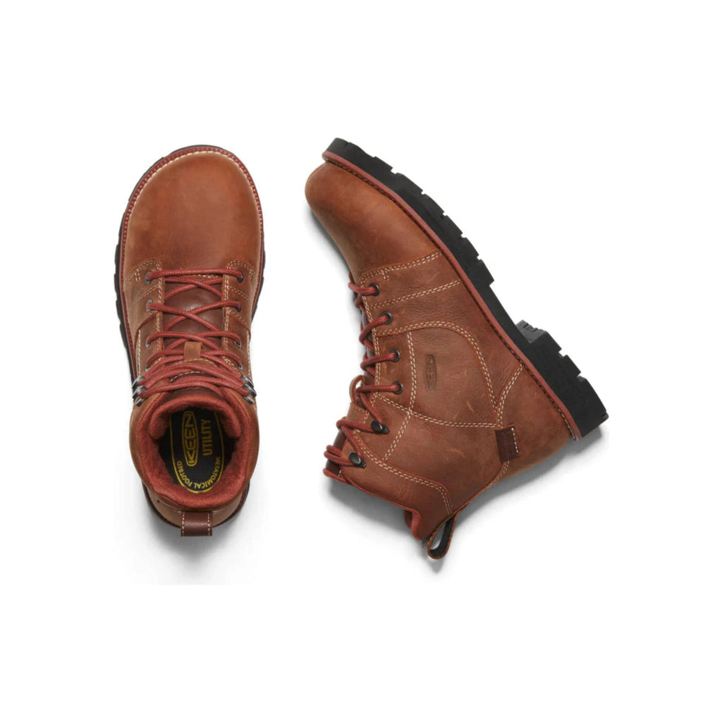 KEEN Utility Women's Seattle 6 Inch Waterproof Aluminum Toe Work Boots - Gingerbread - Lenny's Shoe & Apparel