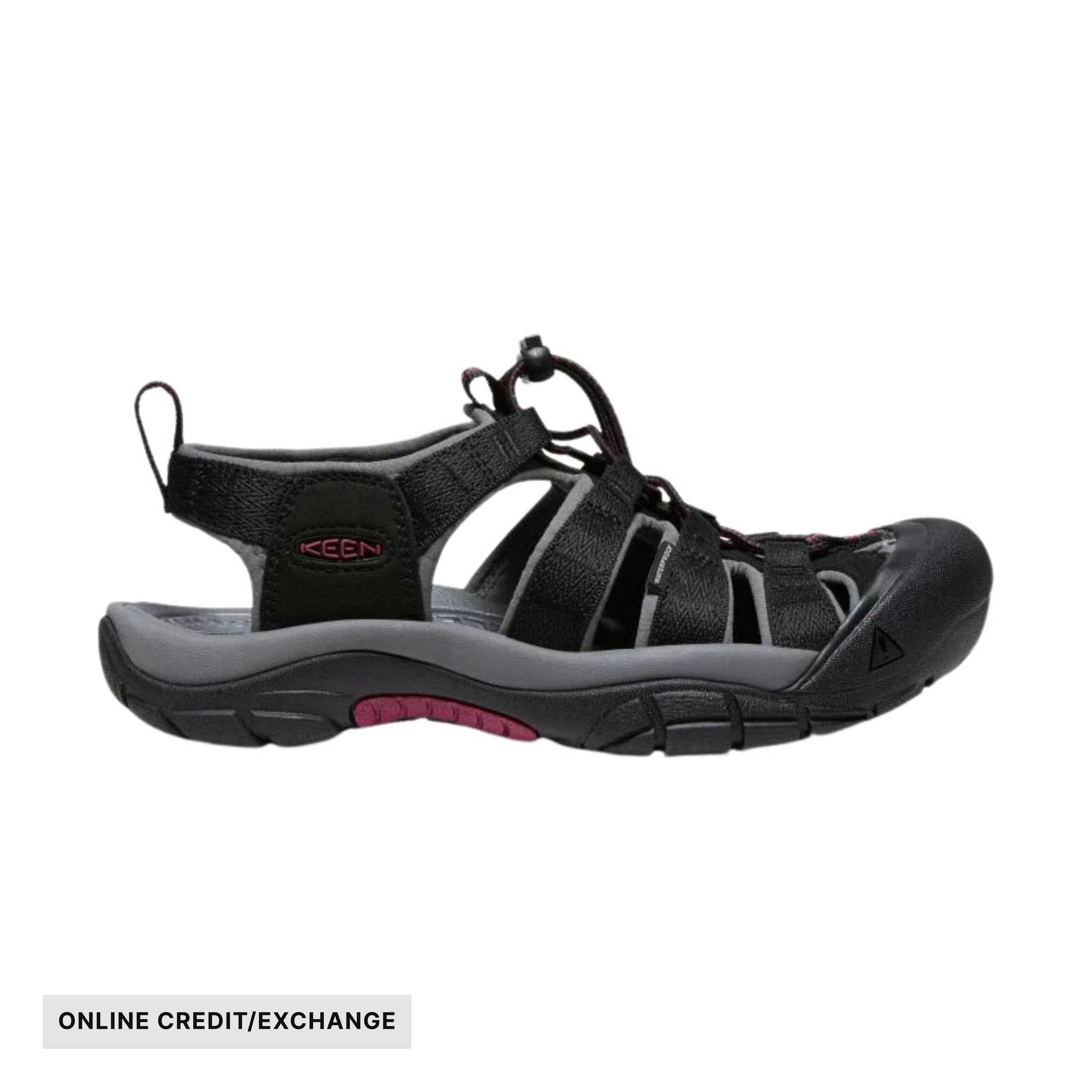KEEN Women's Newport H2 - Black/Raspberry Wine – Lenny's Shoe