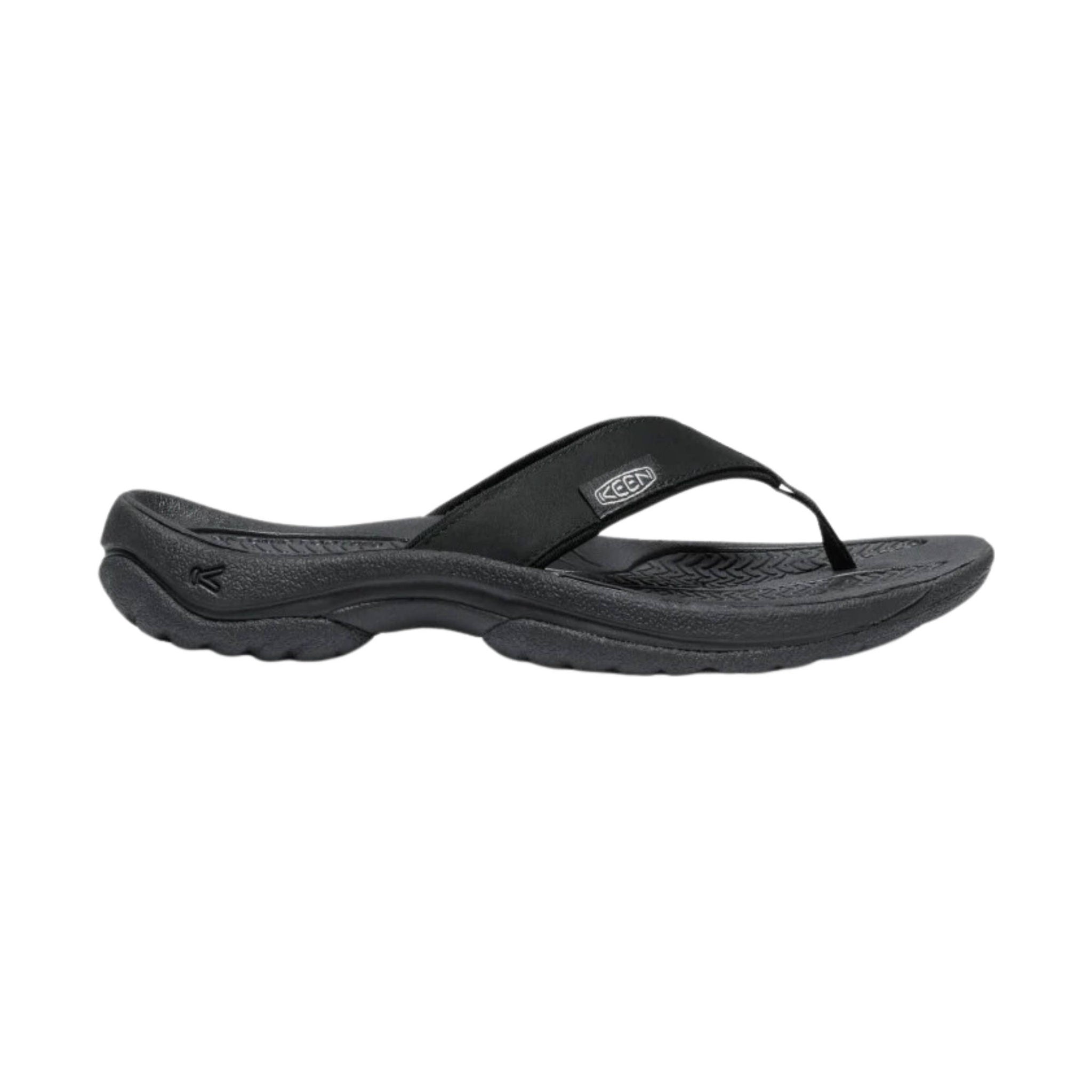 KEEN Women's Kona Leather Flip Flop Black/Vapor