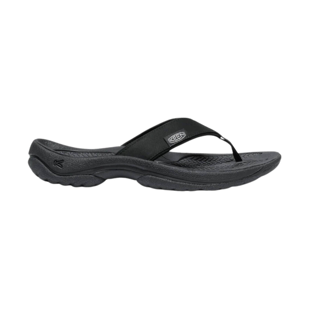 KEEN Women's Kona Leather Flip Flop - Black/Vapor - Lenny's Shoe & Apparel