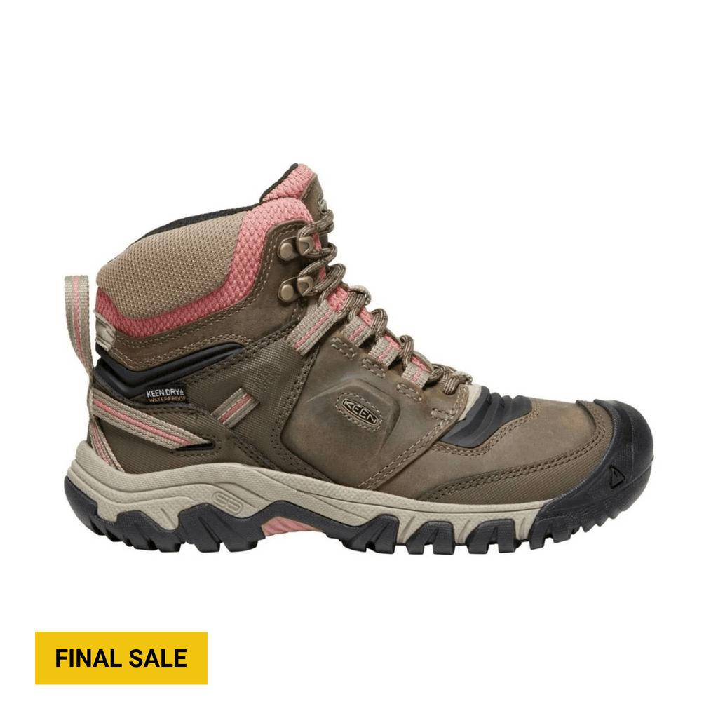 KEEN Women's Ridge Flex Mid Waterproof Boot - Timberwolf/Brick Dust - Lenny's Shoe & Apparel