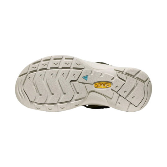 White outsole with KEEN logo and rugged tread pattern