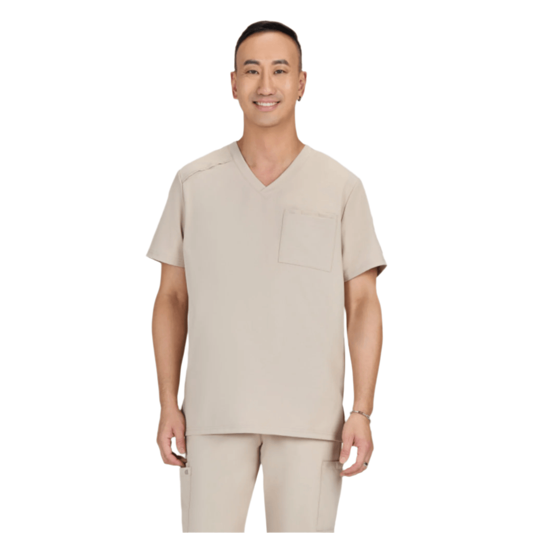 Koi Men's Arthro Scrub Top - Khaki - Lenny's Shoe & Apparel