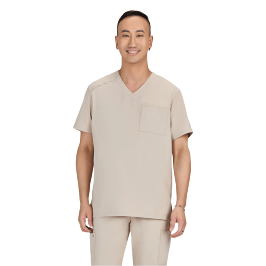 Koi Men's Arthro Scrub Top - Khaki - Lenny's Shoe & Apparel