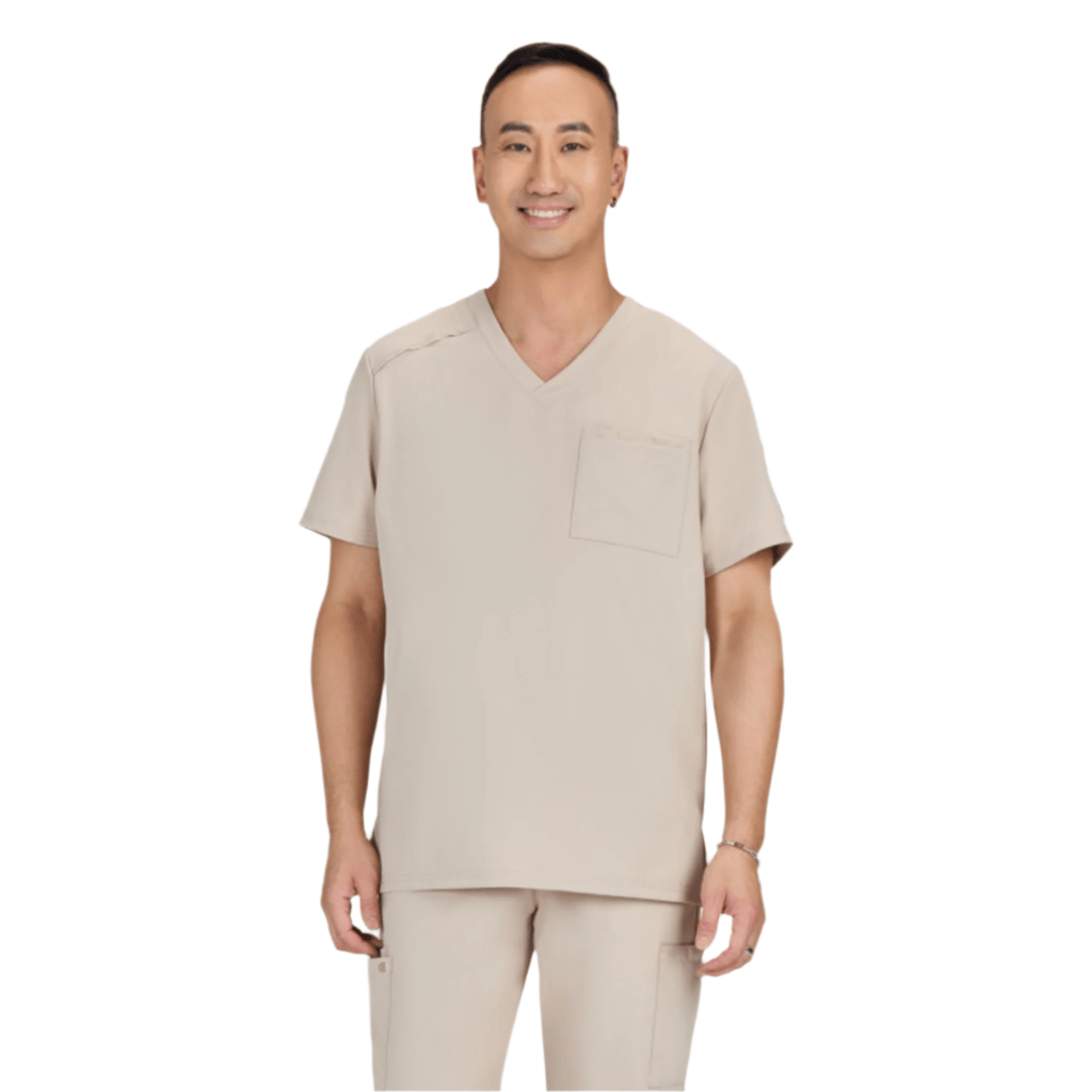 Koi Men's Arthro Scrub Top - Khaki - Lenny's Shoe & Apparel