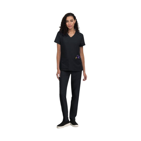 Koi Women's Cardi Scrub Top - Black - Lenny's Shoe & Apparel