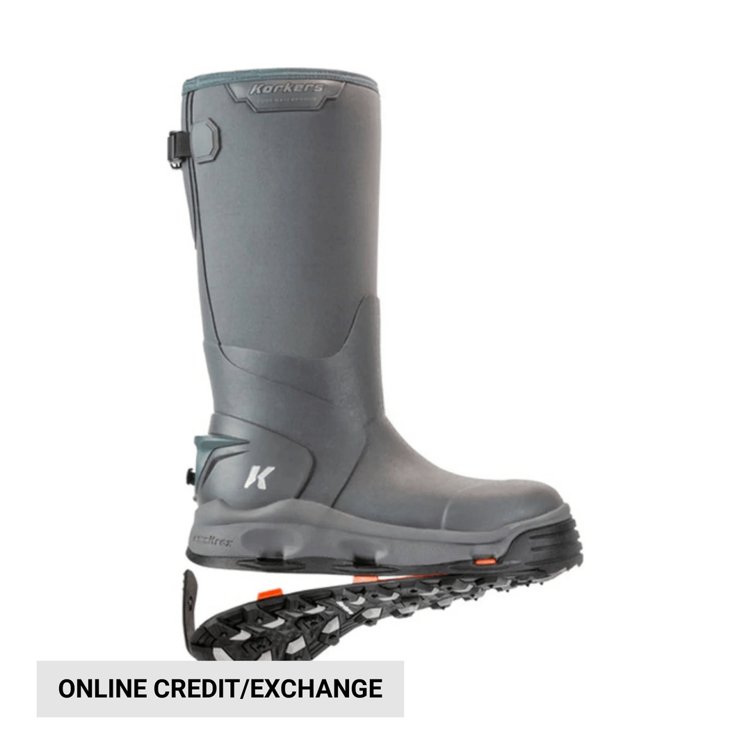 Korkers Women's Neo Arctic With All Terrain Sole Winter Rubber Boots - Grey - Lenny's Shoe & Apparel