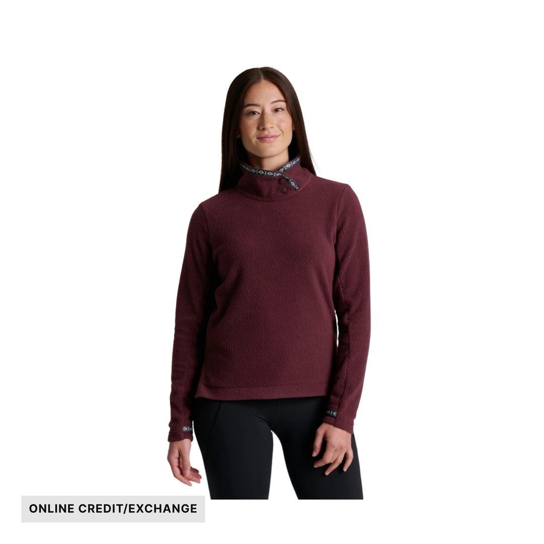 Kuhl Women's Hygge Snap Pullover - Raisin - ONLINE CREDIT/EXCHANGE - Lenny's Shoe & Apparel