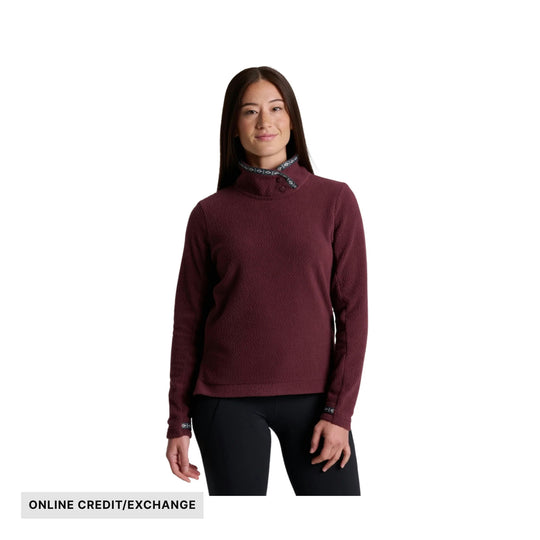 Kuhl Women's Hygge Snap Pullover - Raisin - ONLINE CREDIT/EXCHANGE - Lenny's Shoe & Apparel