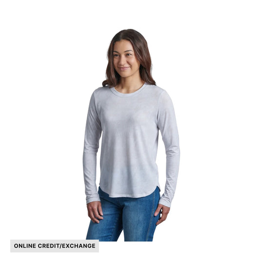 Kuhl Women's Konstance Long Sleeve - White Print - ONLINE CREDIT/EXCHANGE - Lenny's Shoe & Apparel