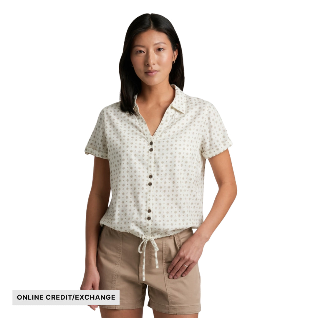 Kuhl Women's Liliana Short Sleeve - White Print - ONLINE CREDIT/EXCHANGE - Lenny's Shoe & Apparel