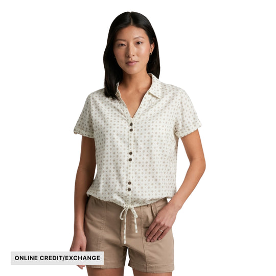 Kuhl Women's Liliana Short Sleeve - White Print - ONLINE CREDIT/EXCHANGE - Lenny's Shoe & Apparel