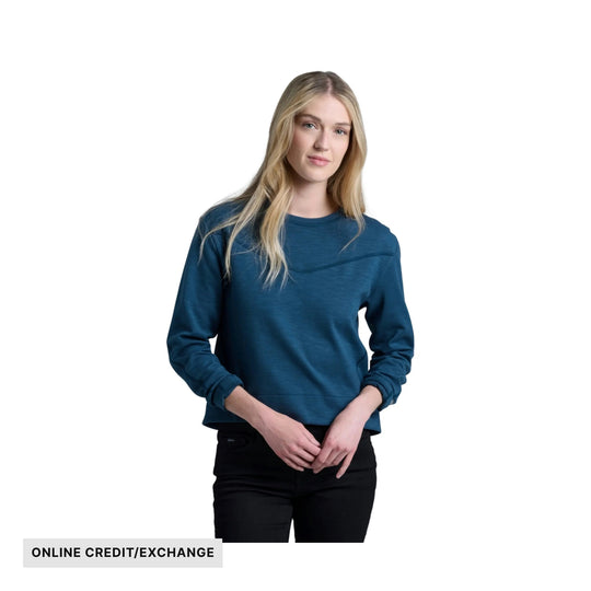 Kuhl Women's Lola Pullover Sweatshirt - Metal Blue - ONLINE CREDIT/EXCHANGE - Lenny's Shoe & Apparel