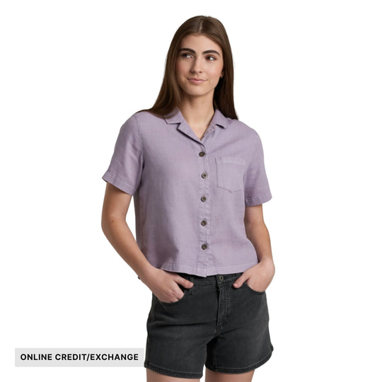 Kuhl Women's Luisa Short Sleeve Top - Violet Haze - ONLINE CREDIT/EXCHANGE - Lenny's Shoe & Apparel