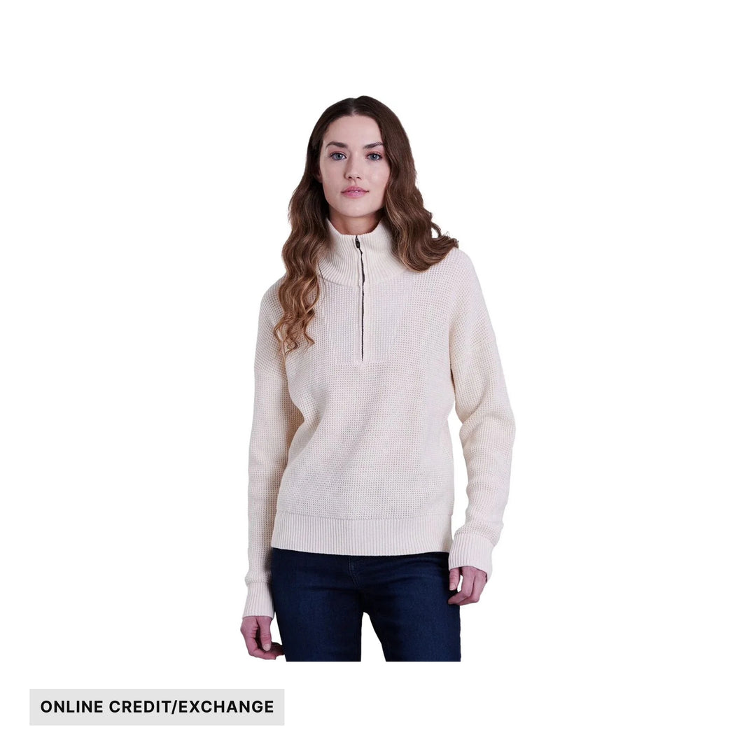 Kuhl Women's Norda Quarter Zip Sweater - Stone - ONLINE CREDIT/EXCHANGE - Lenny's Shoe & Apparel