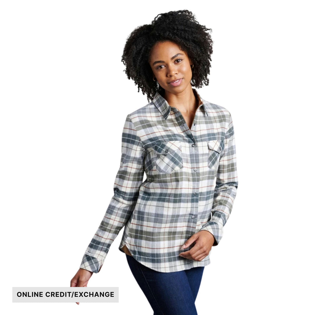 Kuhl Women's Tess Flannel Long Sleeve Shirt - Sage - ONLINE CREDIT/EXCHANGE - Lenny's Shoe & Apparel