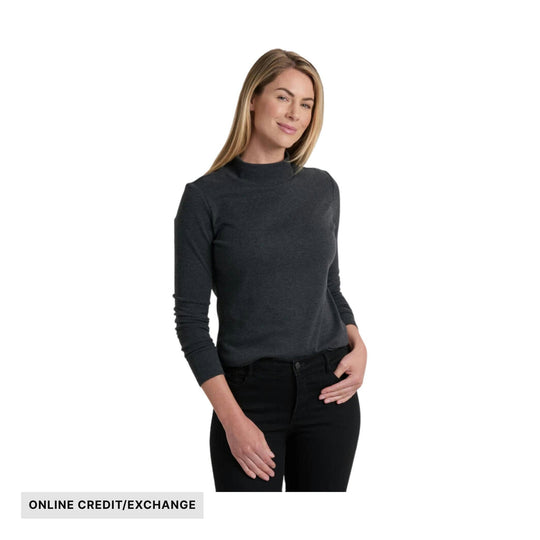 Kuhl Women's Verona Rib Long Sleeve Shirt - Charcoal - ONLINE CREDIT/EXCHANGE - Lenny's Shoe & Apparel