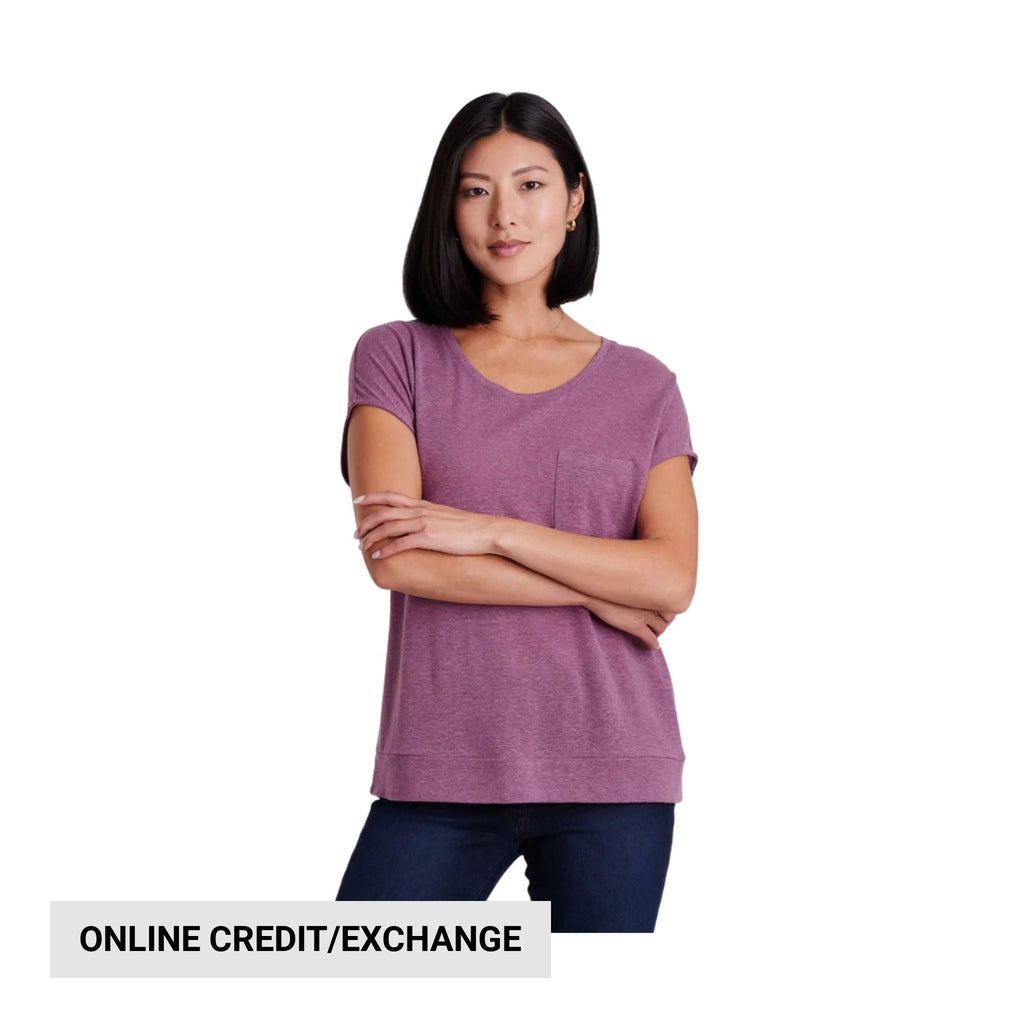 Kuhl Women's Brisa Twist Short Sleeve - Mauve - Lenny's Shoe & Apparel