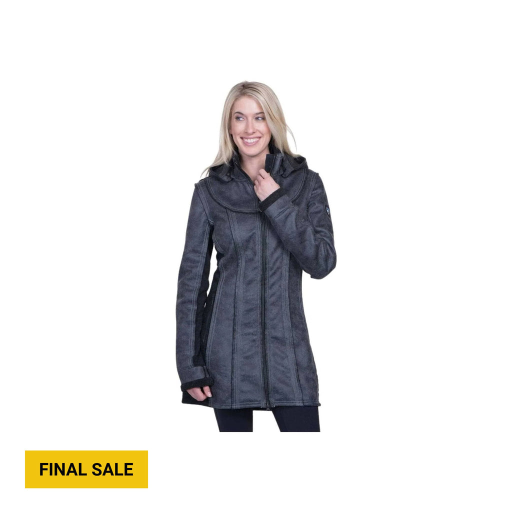 Kuhl Women's Dani Sherpa Trench - Raven - Lenny's Shoe & Apparel