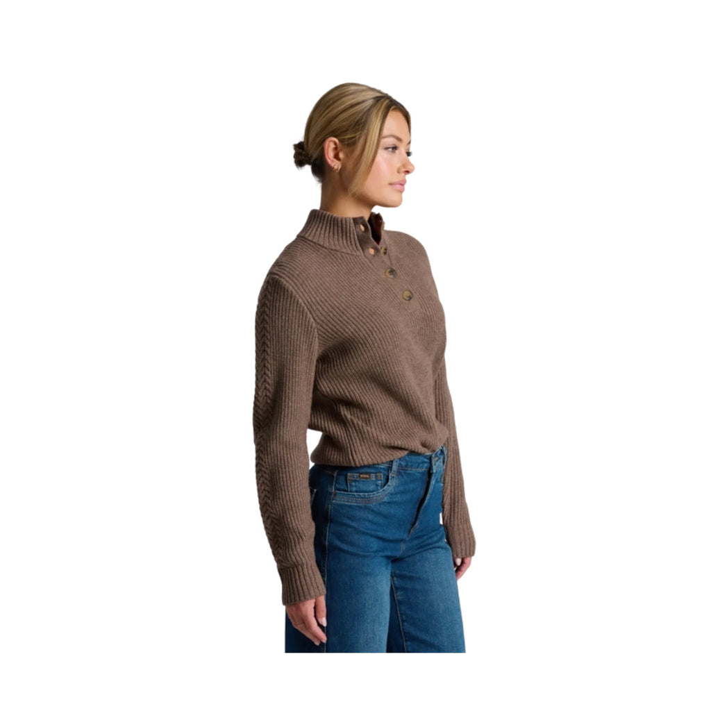 Kuhl Women's Fireside Henley Sweater - Coffee - Lenny's Shoe & Apparel
