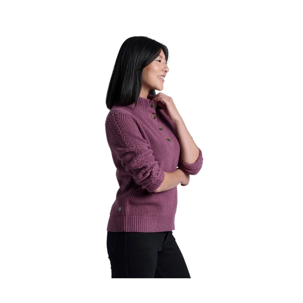 Kuhl Women's Fireside Henley Sweater - Mauve - Lenny's Shoe & Apparel