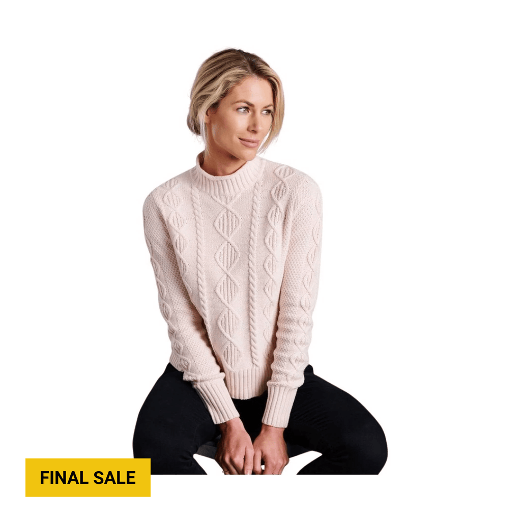 Kuhl Women's Helena Cable Sweater - Rose Quartz - Lenny's Shoe & Apparel