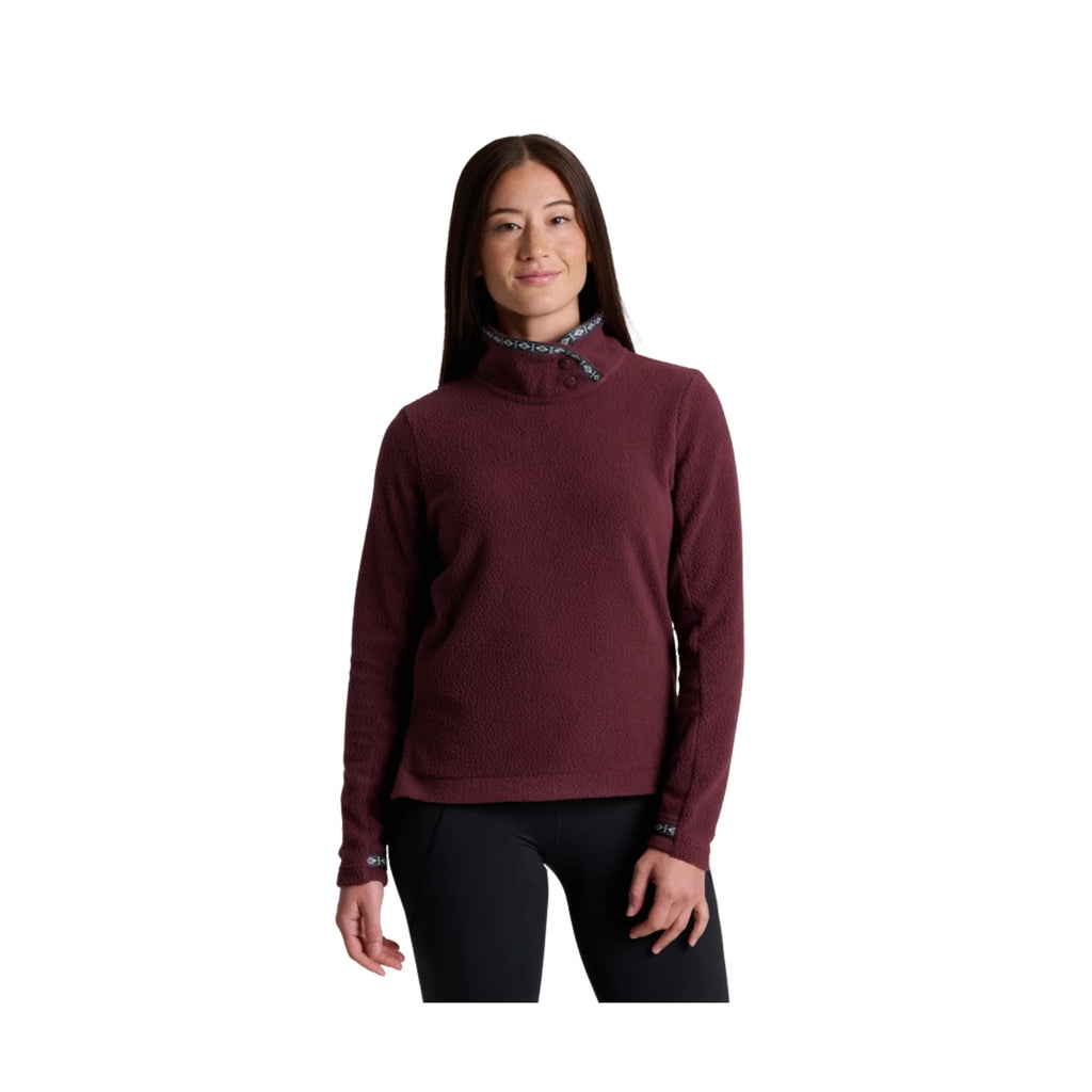 Kuhl Women's Hygge Snap Pullover - Raisin - Lenny's Shoe & Apparel