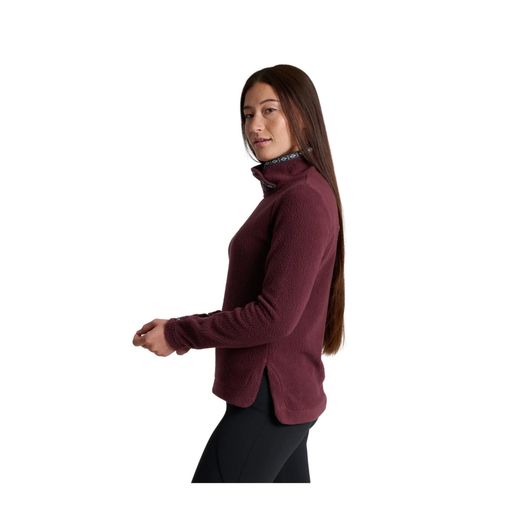 Kuhl Women's Hygge Snap Pullover - Raisin - Lenny's Shoe & Apparel