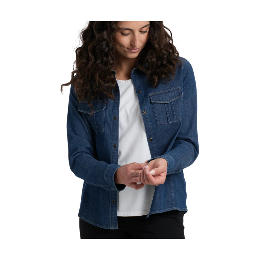 Kuhl Women's Josie Denim Long Sleeve Shirt - Vintage Blue - Lenny's Shoe & Apparel