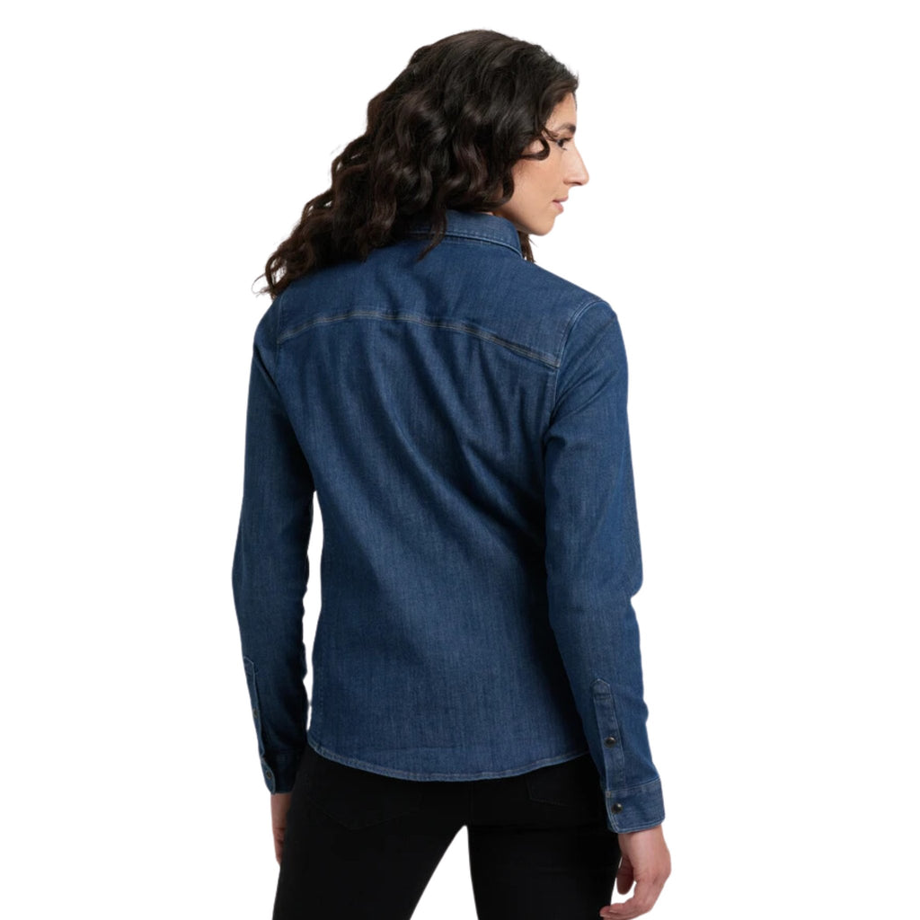 Kuhl Women's Josie Denim Long Sleeve Shirt - Vintage Blue - Lenny's Shoe & Apparel