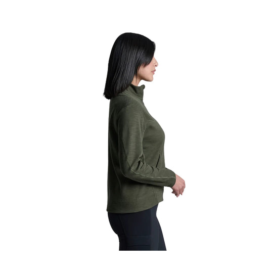 Kuhl Women's Lola Half Zip - Dark Moss - Lenny's Shoe & Apparel