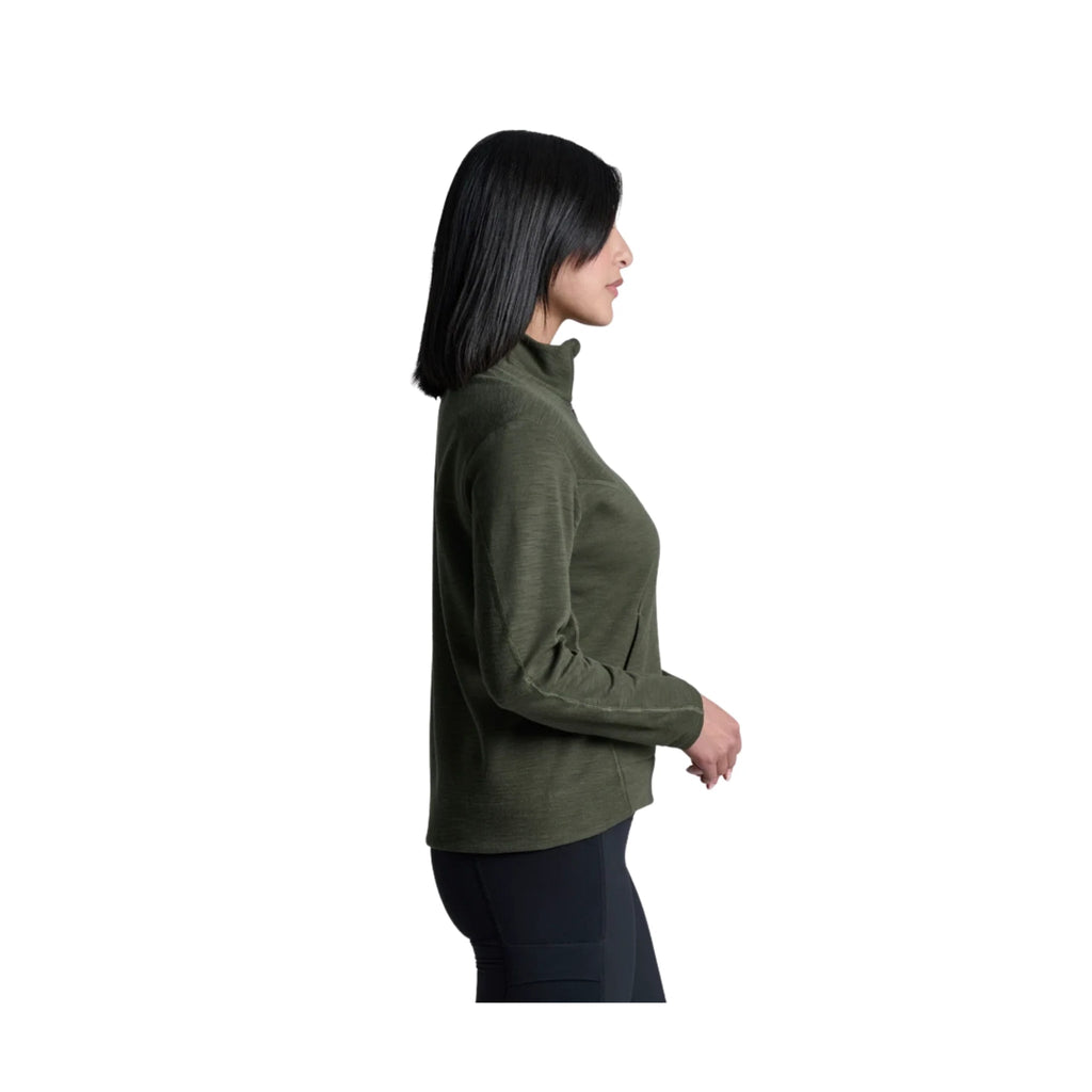 Kuhl Women's Lola Half Zip - Dark Moss - Lenny's Shoe & Apparel