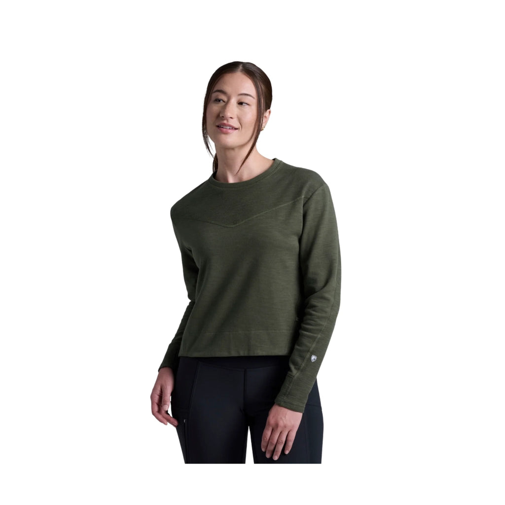 Kuhl Women's Lola Pullover Sweatshirt - Dark Moss - Lenny's Shoe & Apparel