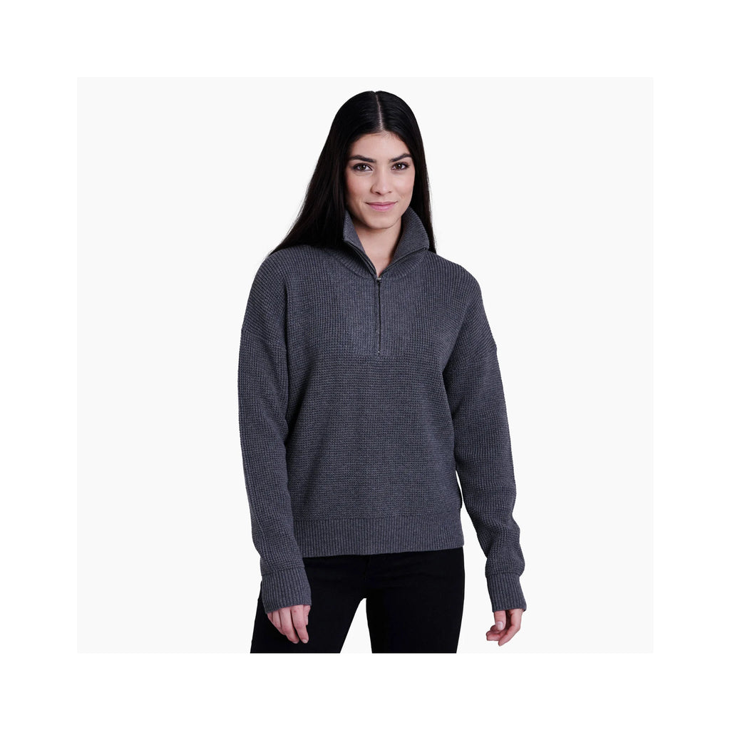 Kuhl Women's Norda Quarter Zip Sweater - Charcoal - Lenny's Shoe & Apparel