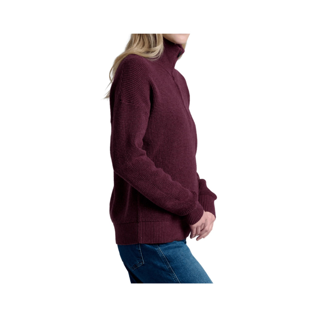 Kuhl Women's Norda Quarter Zip Sweater - Raisin - Lenny's Shoe & Apparel