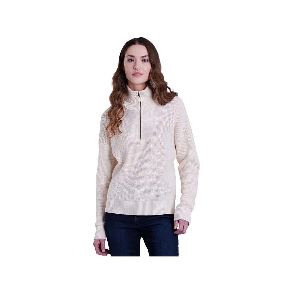 Kuhl Women's Norda Quarter Zip Sweater - Stone - Lenny's Shoe & Apparel