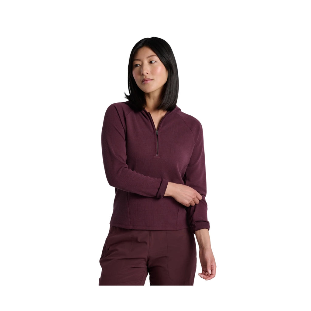 Kuhl Women's Remi Half Zip Hoody - Raisin - Lenny's Shoe & Apparel