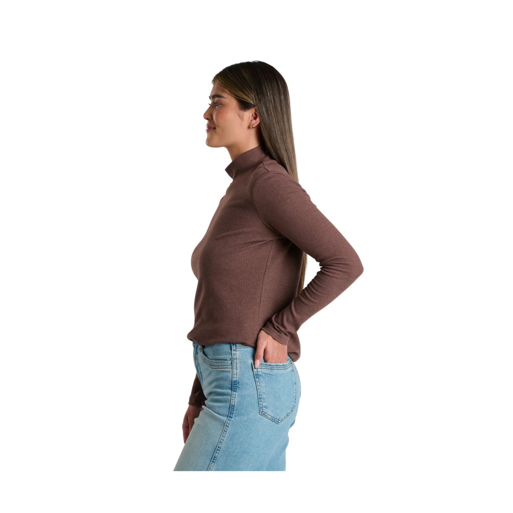 Kuhl Women's Verona Rib Long Sleeve Shirt - Coffee - Lenny's Shoe & Apparel