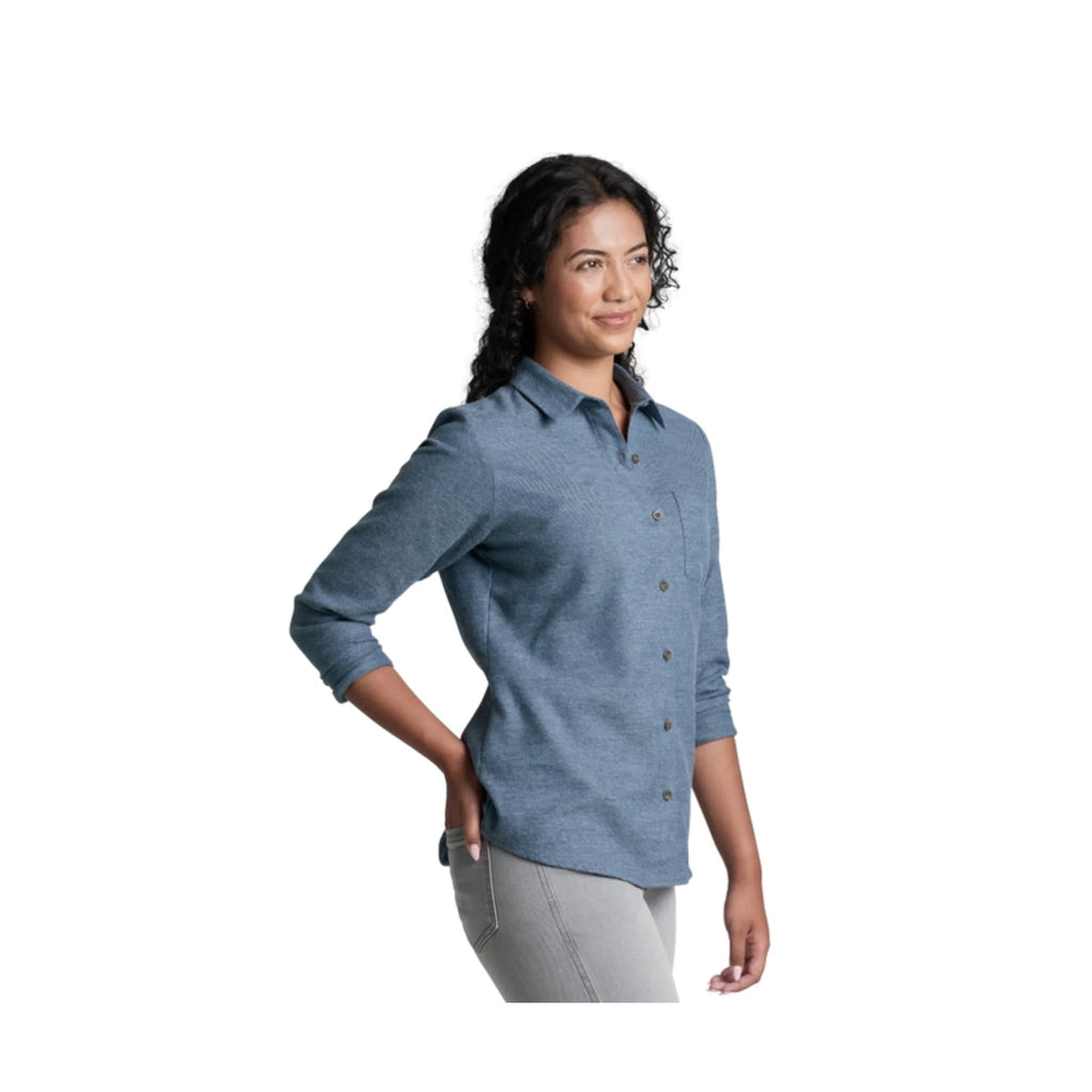 Kuhl Women's Whisper Flannel - Metal Blue - Lenny's Shoe & Apparel