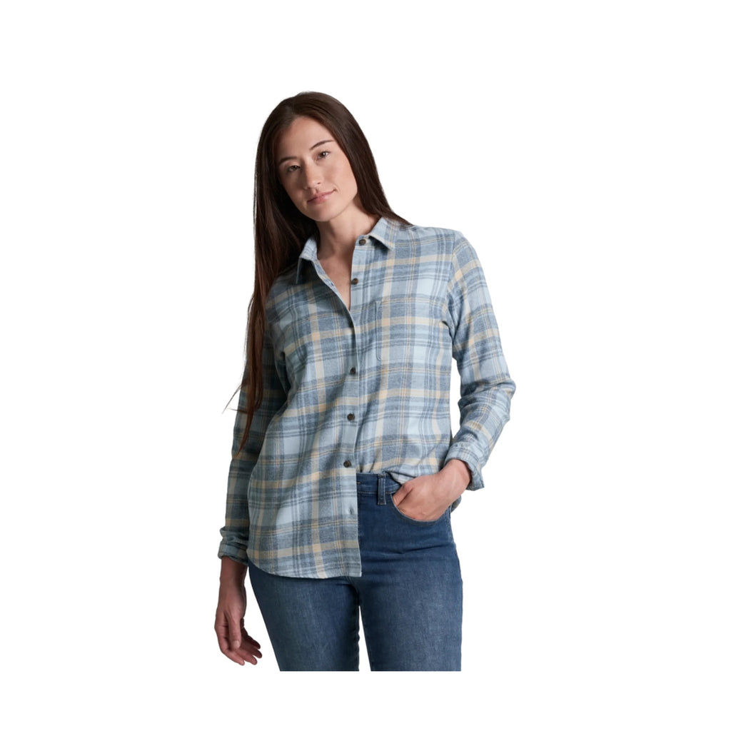 Kuhl Women's Whisper Flannel - Winter Sky - Lenny's Shoe & Apparel