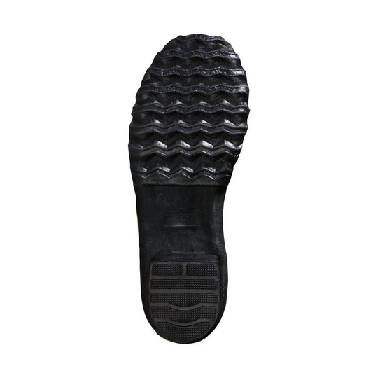 bottom sole of black boot