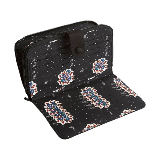 Large Tab Vera Bradley Cotton Large Tab Wallet - Moonless Night - Lenny's Shoe & Apparel