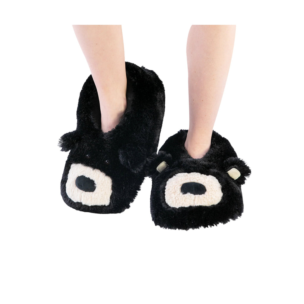 Lazy One Bear Critter Slippers - Black - Lenny's Shoe & Apparel